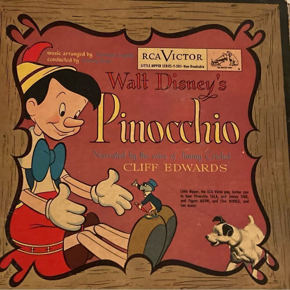 Pinocchio 2 Records and Story Book Album from Vintage RCA